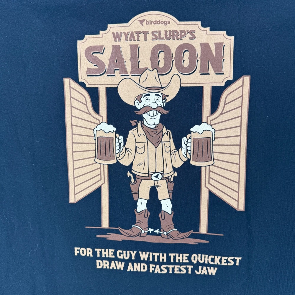 Birddogs Mens Wyatt Slurps Saloon Graphic T-Shirt Black XL Cotton Short Sleeve - Picture 5 of 8